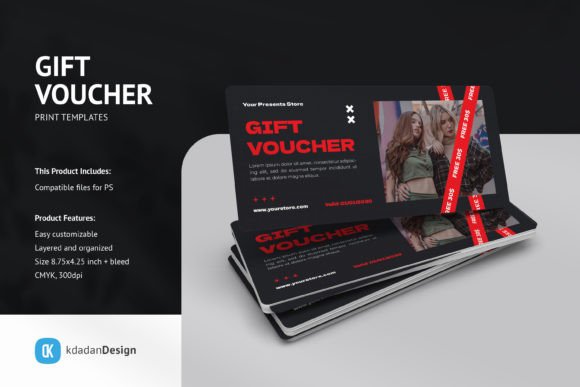 Gift Voucher PSD Templates Vol 093: Clean, Modern Design for Your Brand