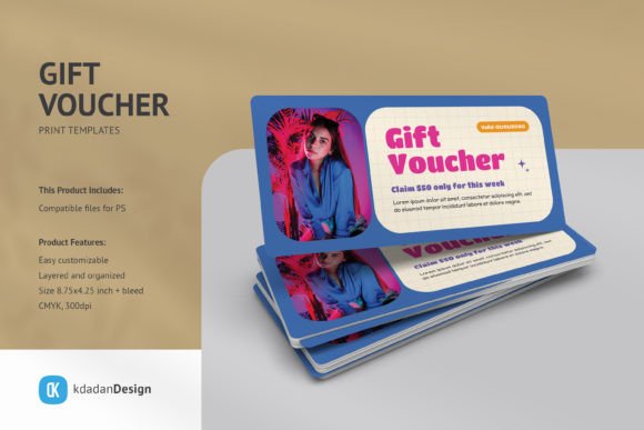 Gift Voucher PSD Templates Vol 094: Clean & Modern Design