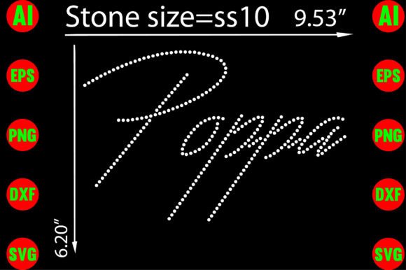 Poppa Rhinestone Templates Design: Creative Project Ideas