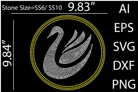 Printable Swans Rhinestone Templates De: A Sparkle-Ready Design Asset