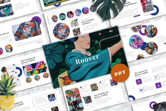 Roover - Graffiti Powerpoint Templates: Injecting Urban Edge into Your Presentations