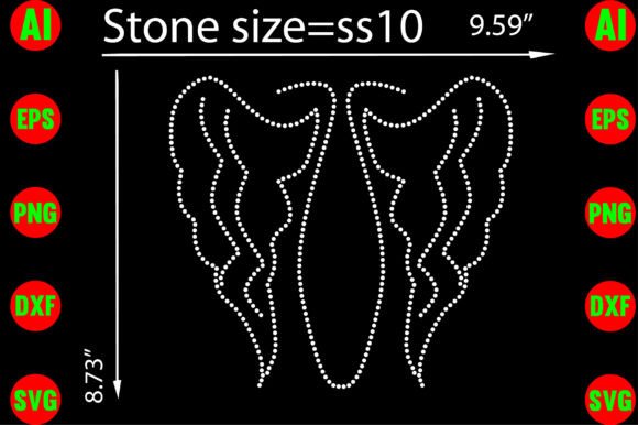 Stunning Angel Wings Rhinestone Templates for Crafters